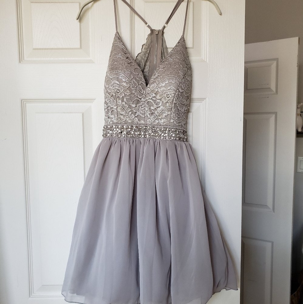 Silver Honey and Rosie Homecoming Dress